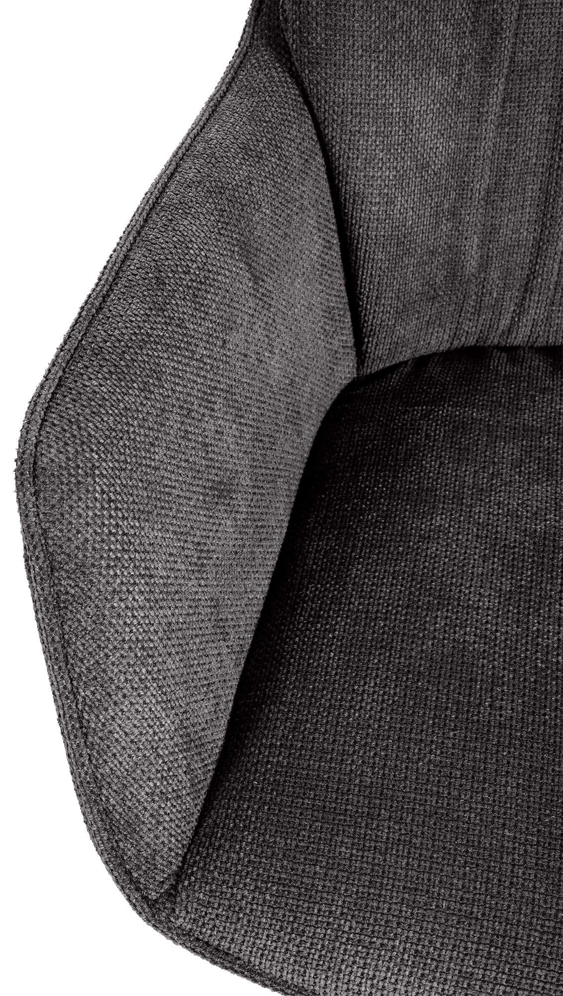 ARMLEHNENSTUHL Metall schwarz - Schwarz, Textil/Metall (58/91/62cm) - CLP