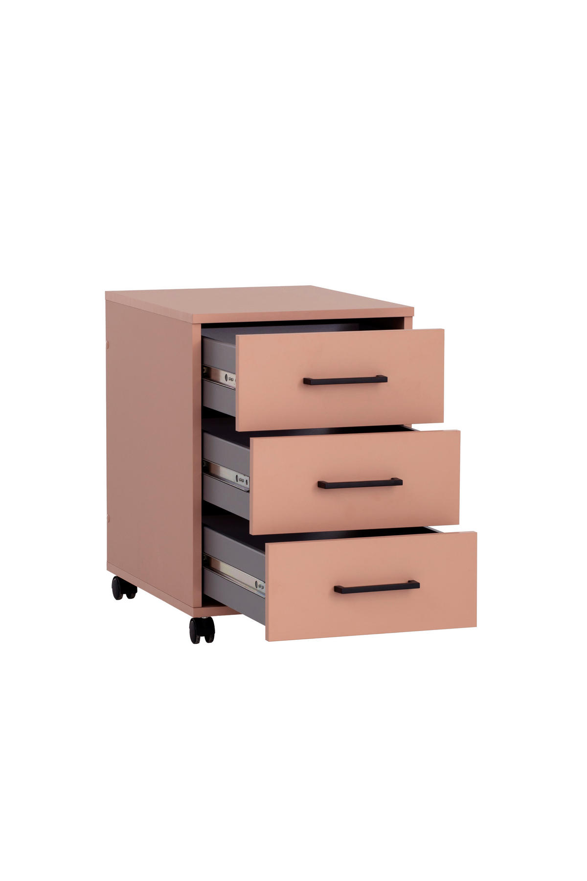 ROLLCONTAINER Jellyfish 57x40x50 cm 3 Schubladen Apricot - Orange, Holz (40/57/50cm) - PROREGAL
