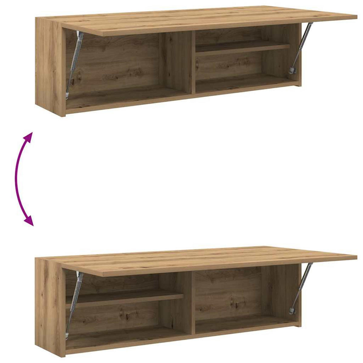 BAD-WANDSCHRANK Artisan-Eiche 100/25/30 Cm Holzwerkstoff - Braun, Holzwerkstoff (25/30/100cm) - vidaXL