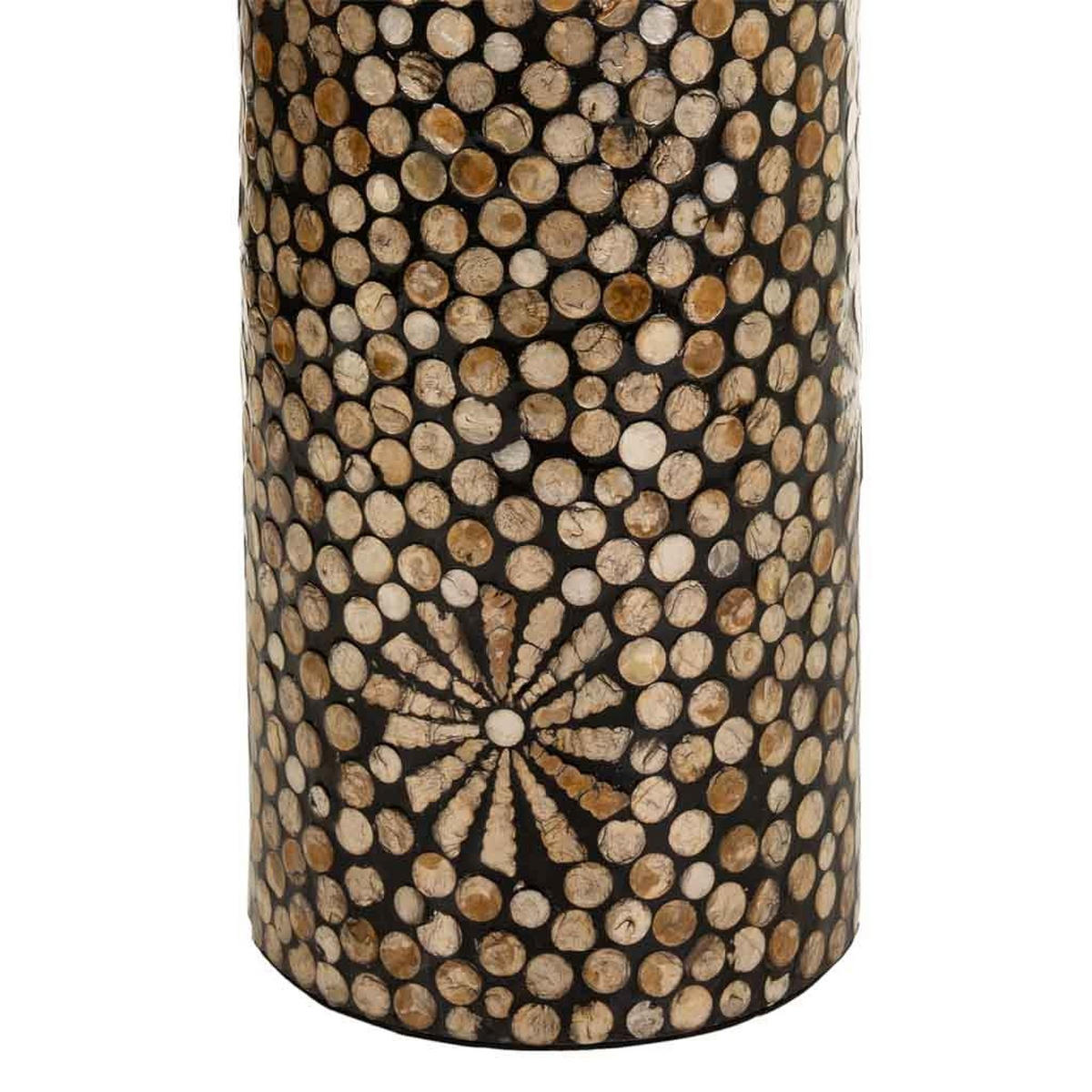 SCHIRMSTÄNDER aus Capiz, schwarz, 20x56cm - Schwarz, Holzwerkstoff (20/56/20cm) - Wanderlust