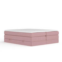 BOXSPRINGBETT Juniper Rosa 160/200 cm - Schwarz/Rosa, Holz/Holzwerkstoff (160/200cm) - Maison de Reve