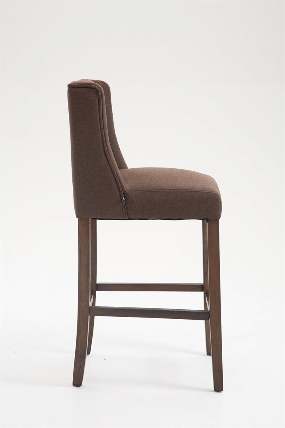 BARHOCKER Stoff braun - Braun, Holz/Textil (56/111/51cm) - CLP