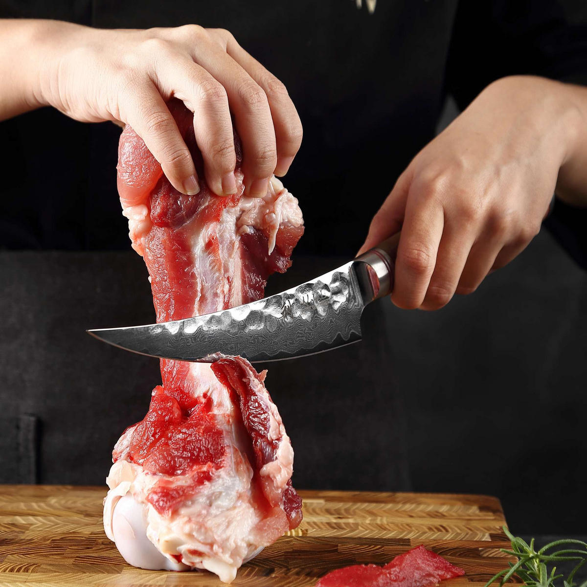 AUSBEINMESSER 16 cm - Nussbaumfarben, Holz/Metall (30cm) - Wakoli