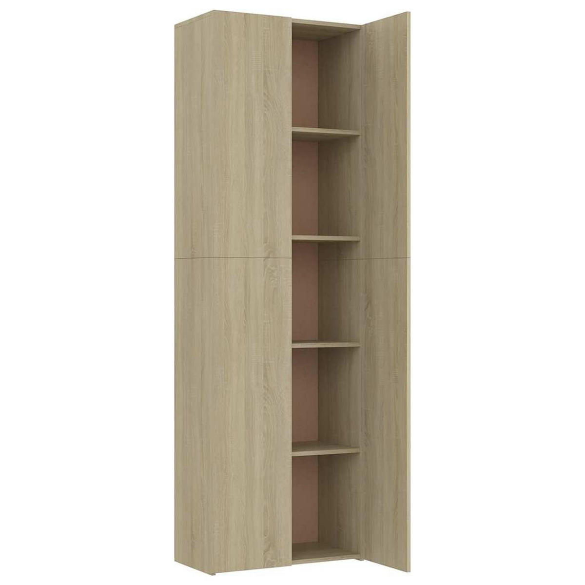 BÜROSCHRANK SONOMA-EICHE 60X32X190 CM HOLZWERKSTOFF - Sonoma Eiche, Holz (32/190/60cm) - vidaXL