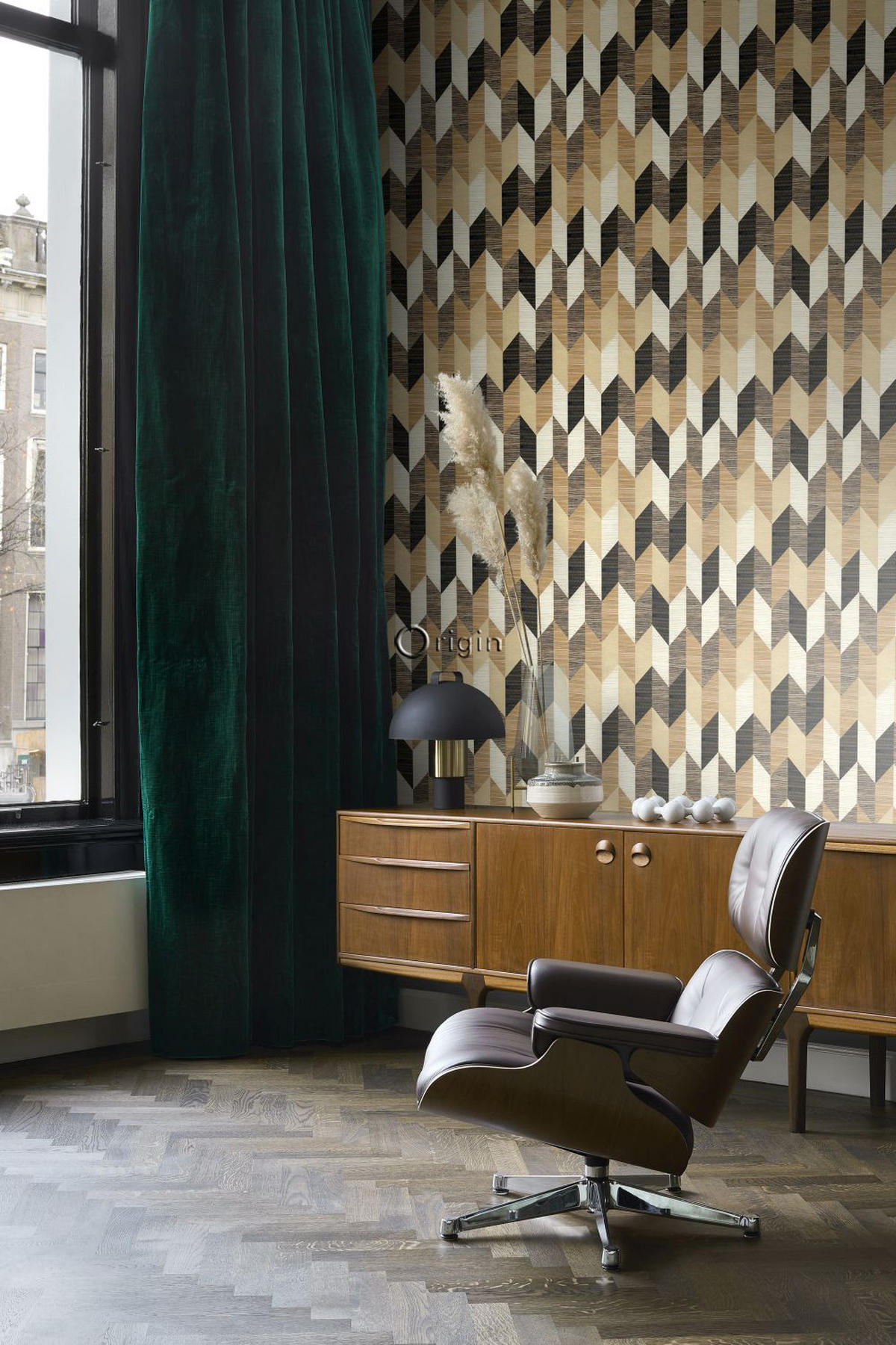 XXL-VLIESTAPETE 3D Grasmuster 50 x 900 cm - Braun, Papier (50/900cm) - Origin Wallcoverings
