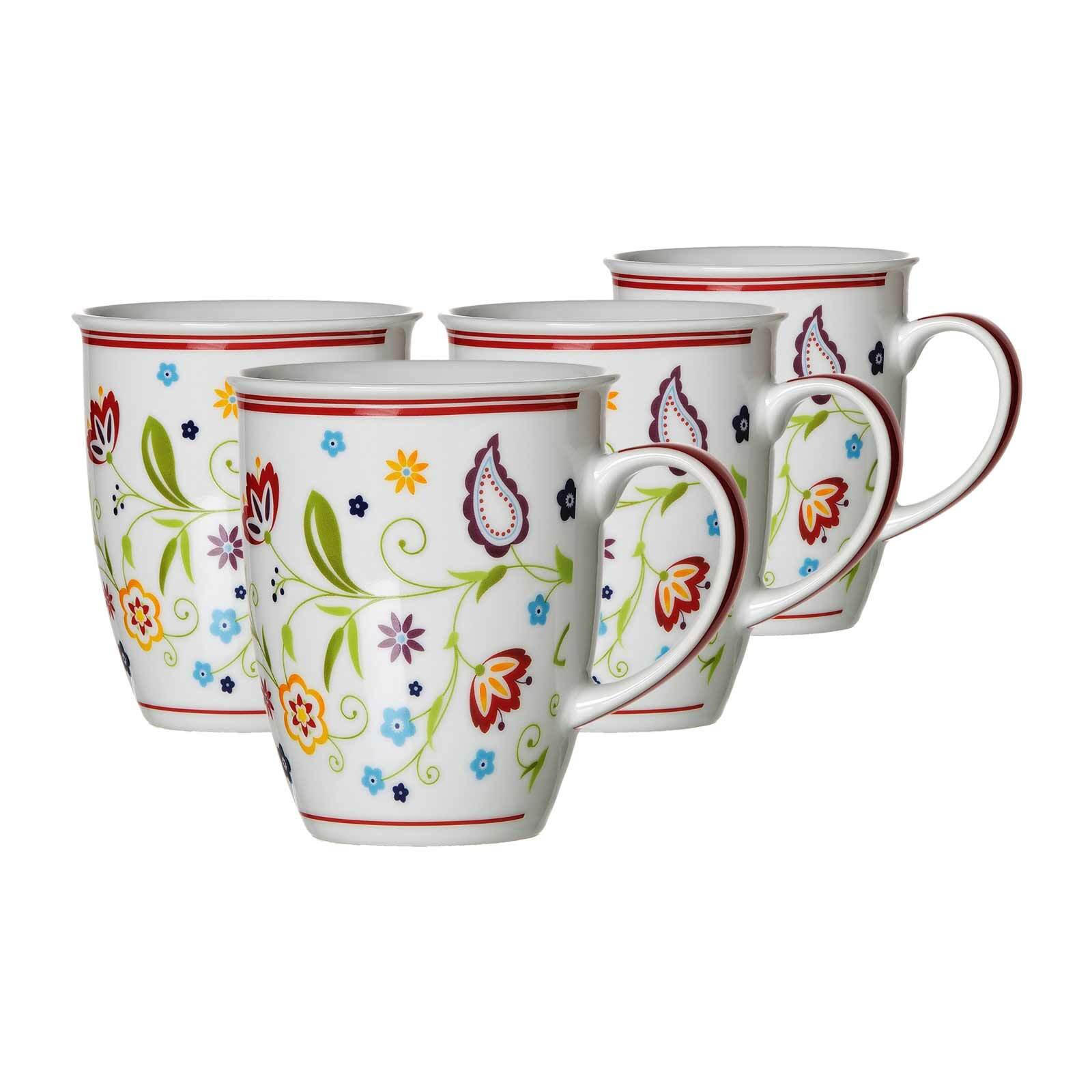 KAFFEEBECHER Shanti bunt 320 ml 4er Set - Multicolor, Keramik (0.32L) - Ritzenhoff Breker