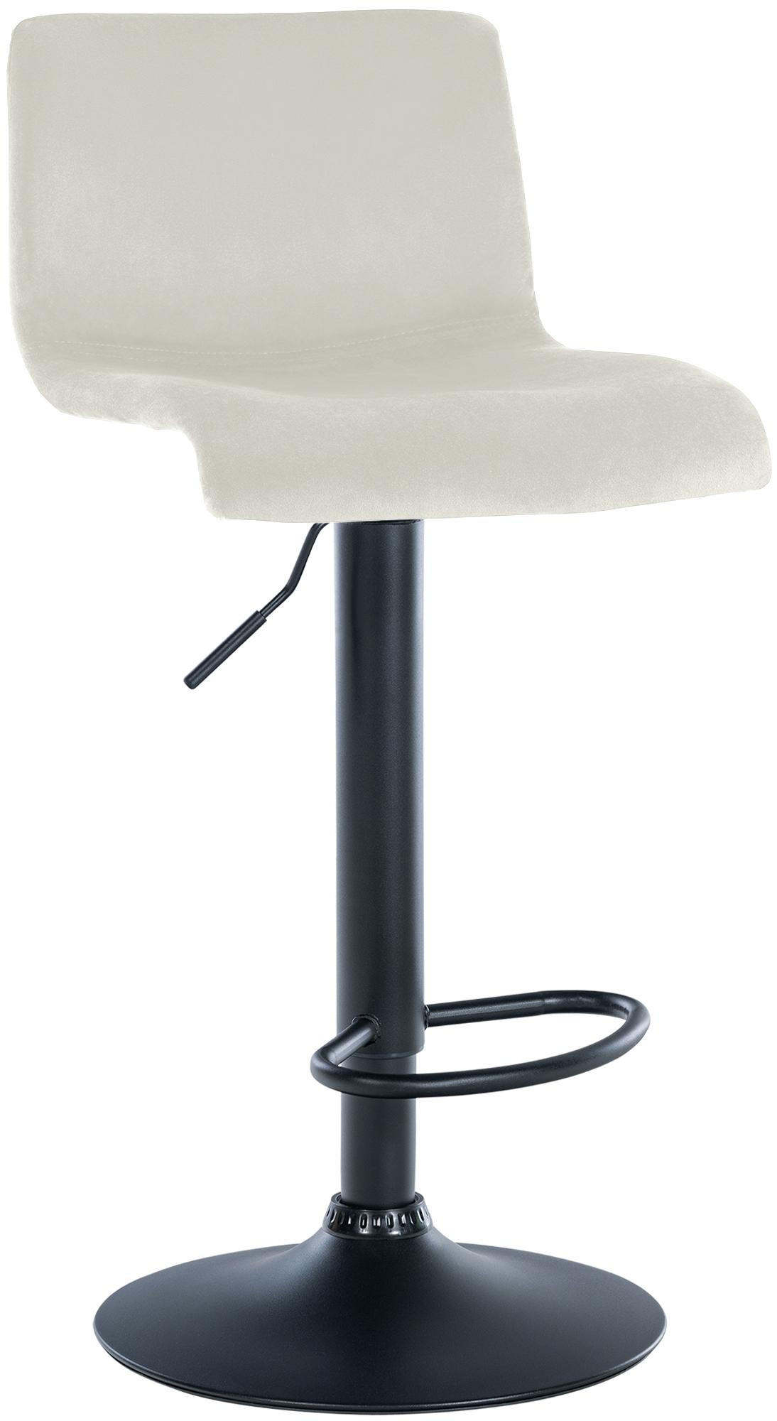 BARHOCKER Samt Creme - Creme, Textil (39/83/36cm) - CLP