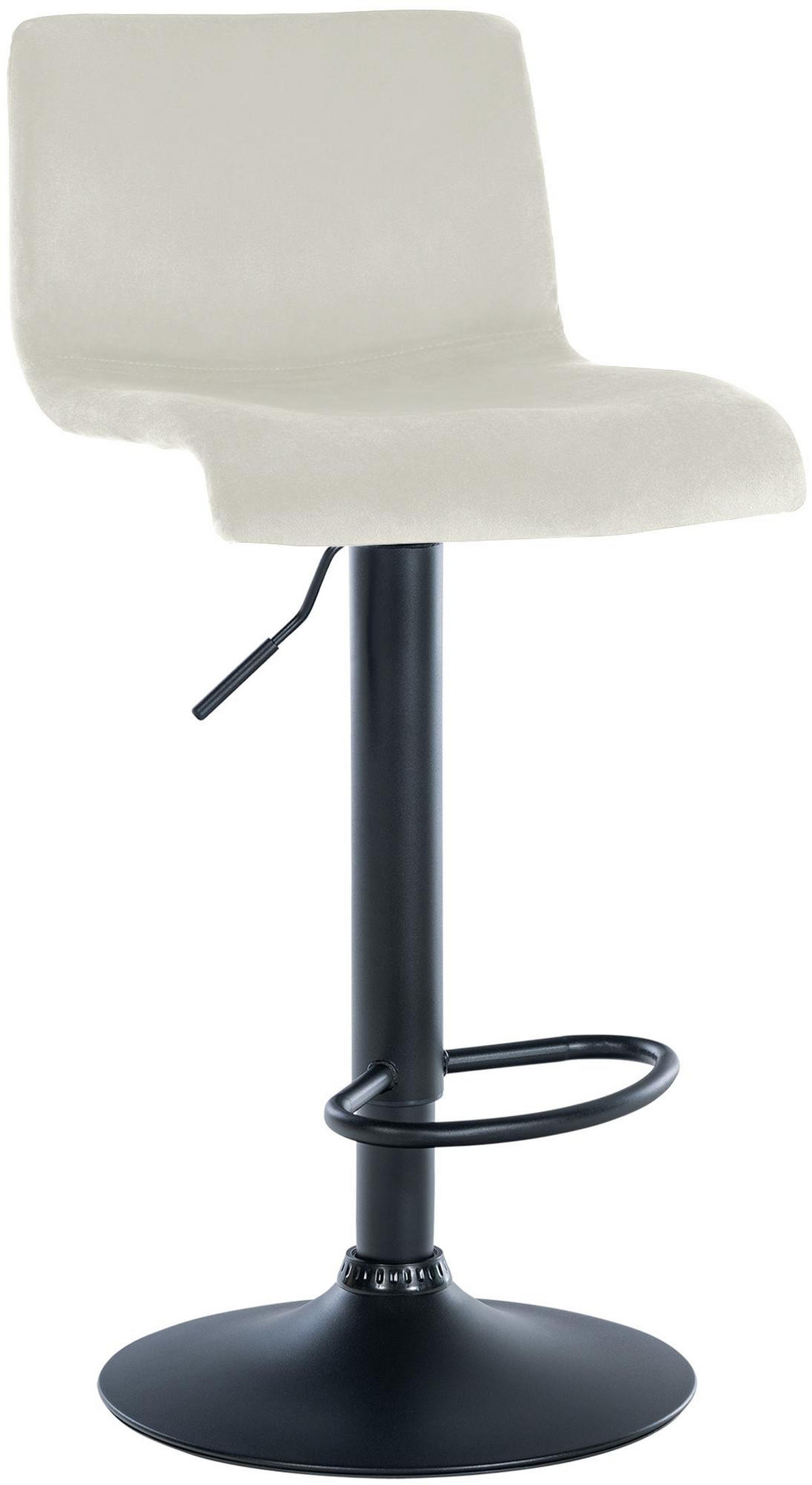 BARHOCKER Samt Creme - Creme, Textil (39/83/36cm) - CLP