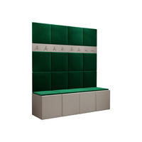 GARDEROBEN-SET Orion V - Kaschmir/Grün, Holzwerkstoff/Kunststoff (168/186/46cm) - MIRJAN24