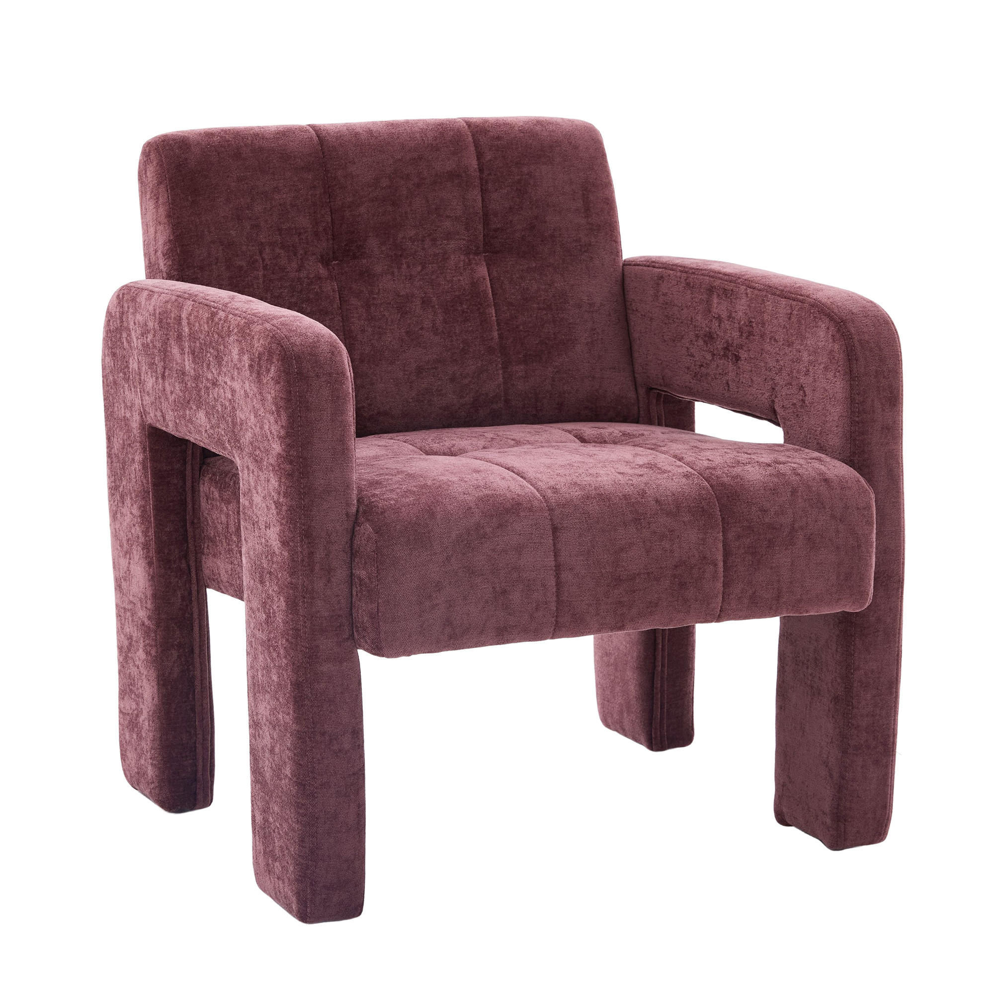 SESSEL Chenille 67x69x74 cm-Polstersessel Belastbar,Rot - Grün, Textil/Metall (67/74/69cm) - PARAFTA HOME