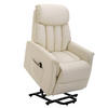 SESSEL mit Aufstehhilfe Kunstleder Beige - Beige, Kunststoff (94/104/80cm) - HOMCOM