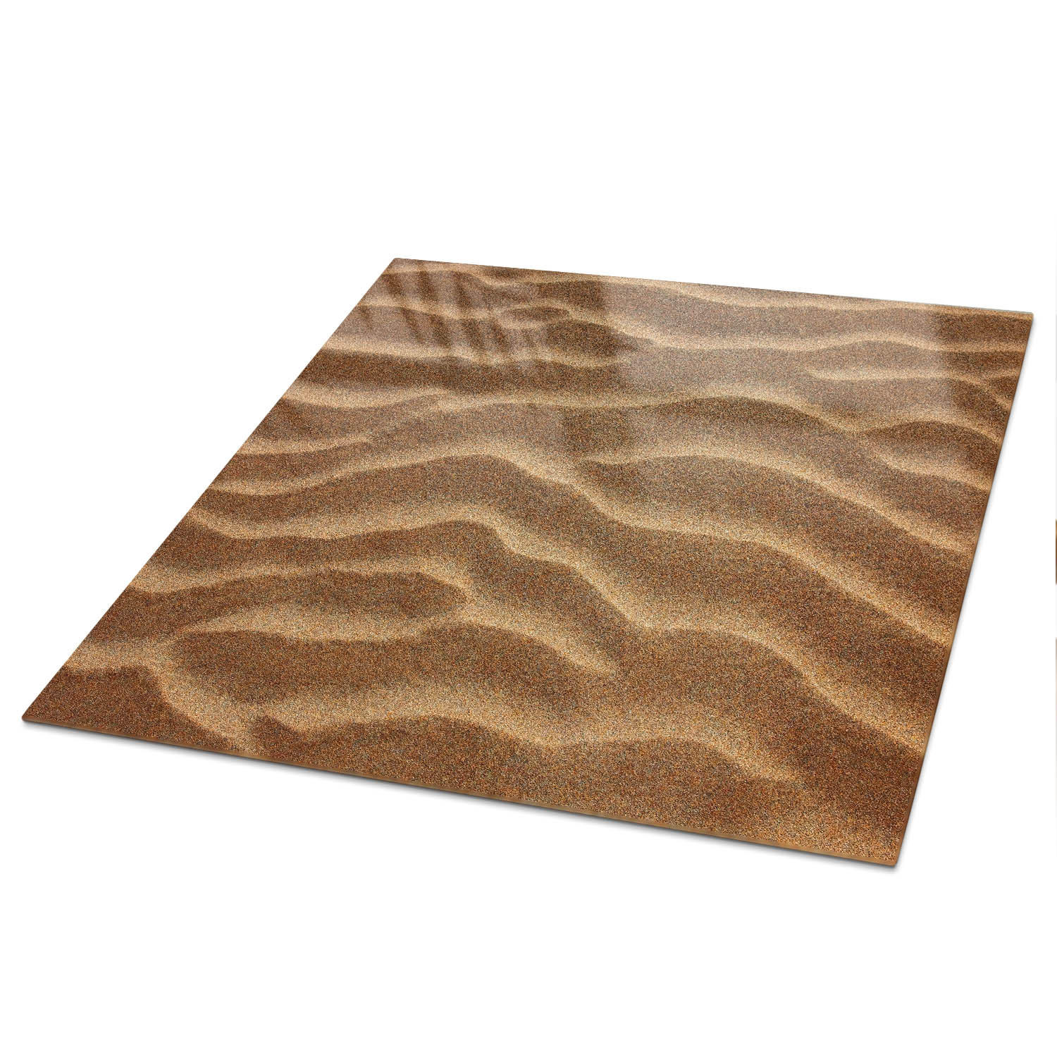 TISCHPLATTE 50x50 cm – Sandwellen - Weiß, Glas (0.4/50/50cm) - Wallfluent