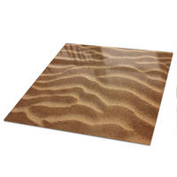 TISCHPLATTE 50x50 cm – Sandwellen - Weiß, Glas (0.4/50/50cm) - Wallfluent