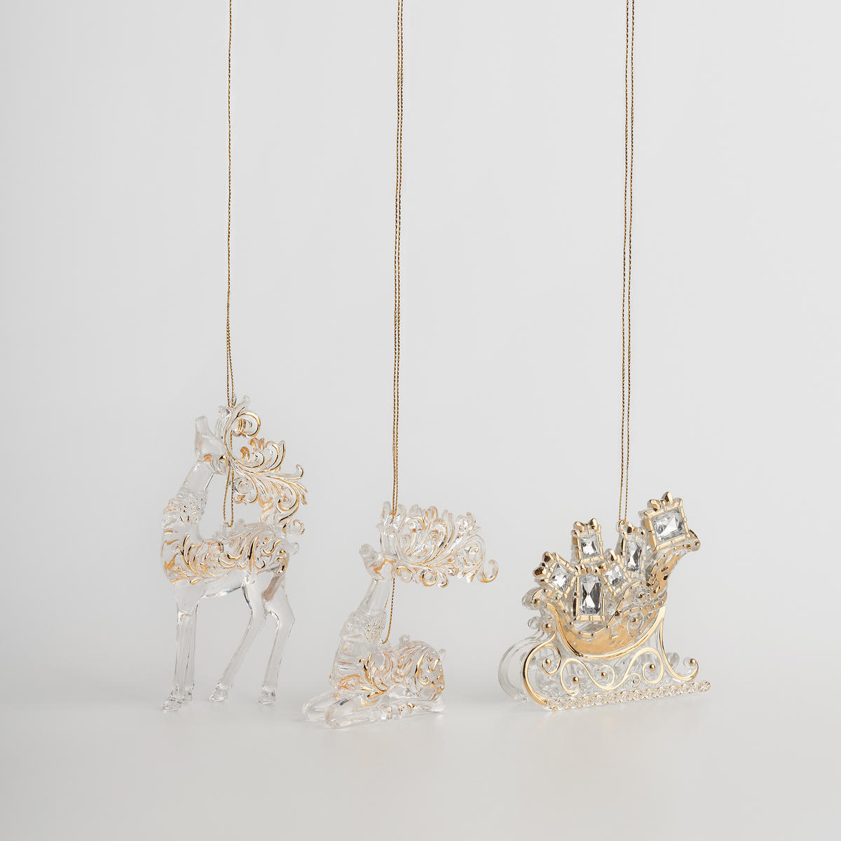 WEIHNACHTSDEKO Hängend MARTYNOS, 9.5 x 11.5 cm, Gold, Christbaumschmuck, Weihnachtsbaumdekoration, Christmas, Xmas - Goldfarben, Kunststoff (9.5/2.5/11.5cm) - home&you