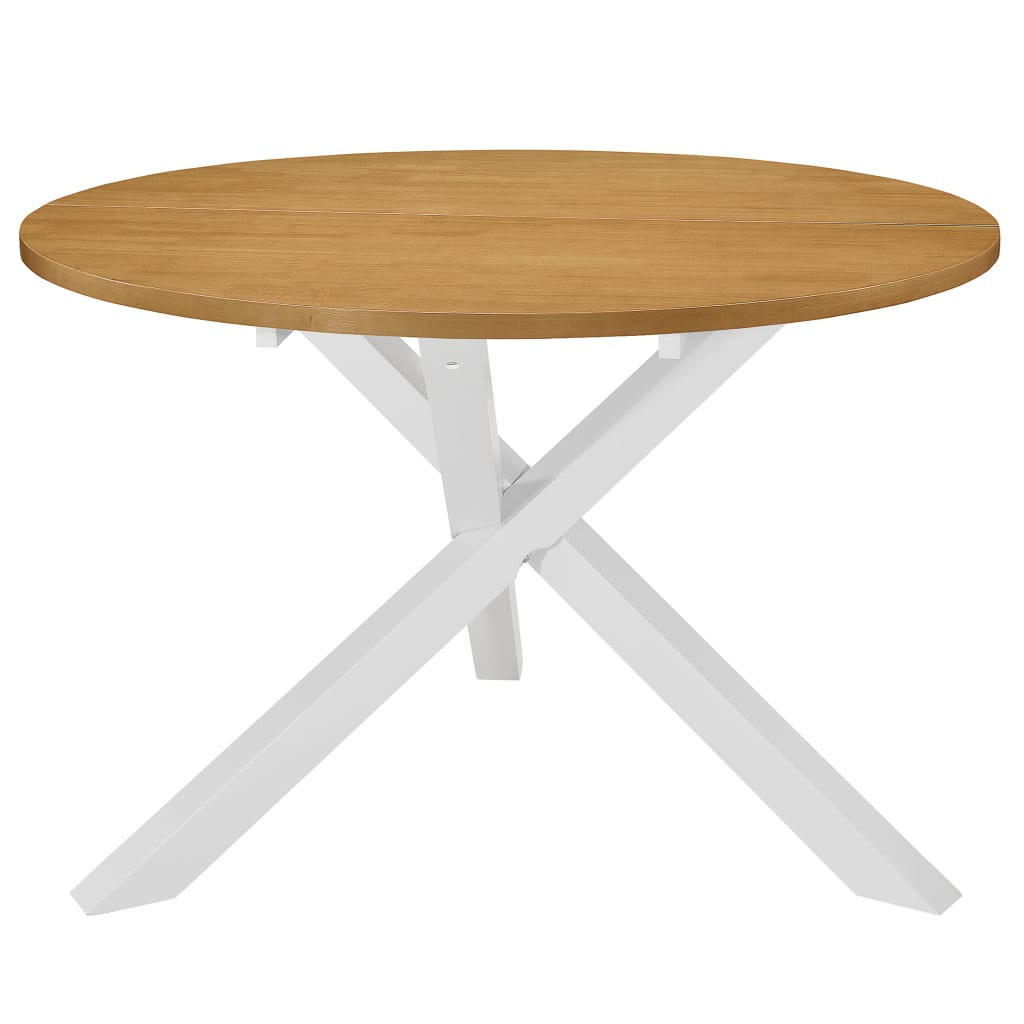vidaXL Esstisch Weiß 120x75x120 cm