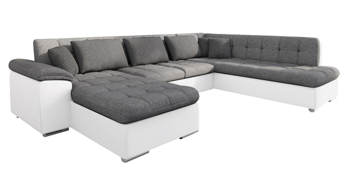 WOHNLANDSCHAFT Niko Bis Lux, Seite: Links - Multicolor, Holz/Textil (348/76/205cm) - MIRJAN24