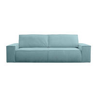 SCHLAFSOFA - 4 Personen - Samt, Stoff - Türkisblau - - Türkis, Textil (257/85/102cm) - Vente-Unique