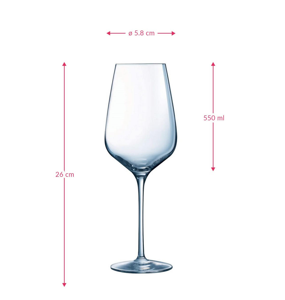 ROTWEINGLAS Rotweingläser Sublym 550 ml - 6 Stück - Transparent, Glas (0.55L)