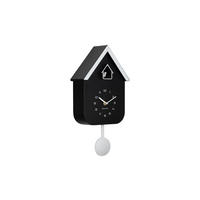 WANDUHR Dupla Color Cuckoo Schwarz 21.5/21.5/41.5 cm - Schwarz, Kunststoff (21.5/41.5/21.5cm) - Karlsson