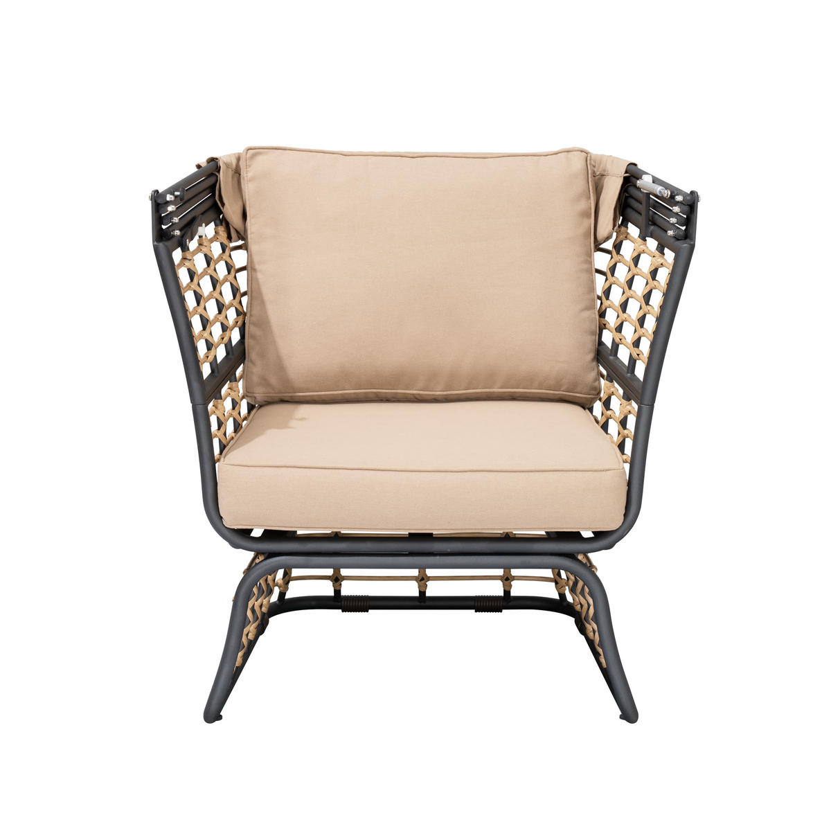 GARTENMUSCHEL Jakob Sonneninsel - Braun, Kunststoff (72/154/83cm) - DELUKE