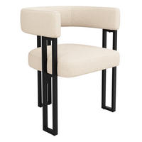 WOHNZIMMER STÜHLE mit Lammfellstoff geschwungene Rückenlehne 2tlg - Beige, Textil (54/72/51.5cm) - EVRYAE