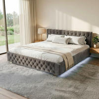 POLSTERBETT Nizza dunkelgrau 180x200 cm mit Matratze - Dunkelgrau, Holzwerkstoff (180/200cm) - Juskys