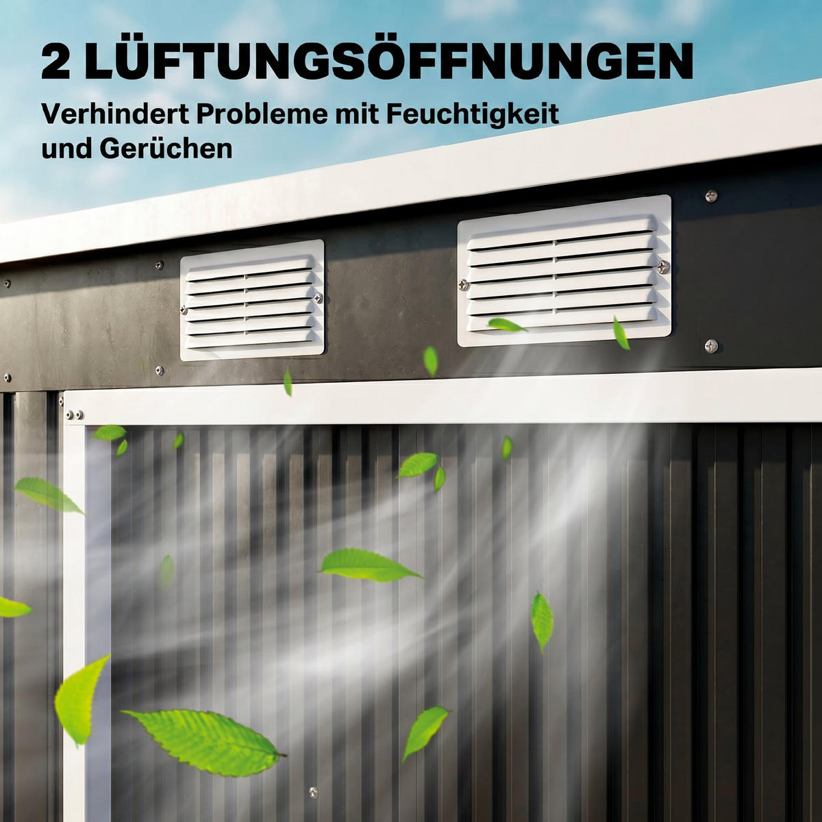 GARTENHAUS Verzinkter Stahl Dunkelgrau - Dunkelgrau, Metall (130/172/213cm) - Outsunny