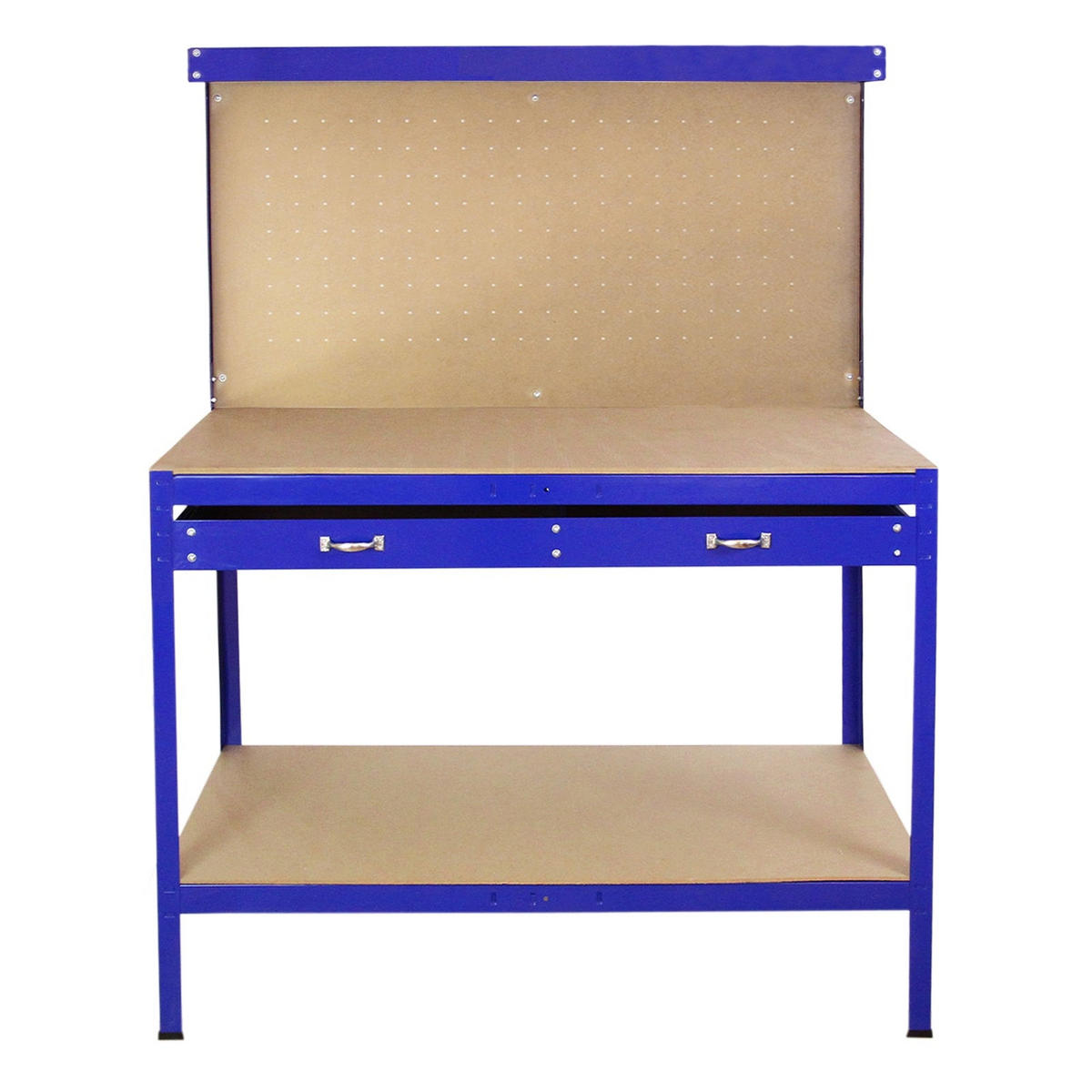 WERKBANK mit Stecktafel und Schublade Blau - Blau, Metall (44/81.5/78cm) - Monster Racking