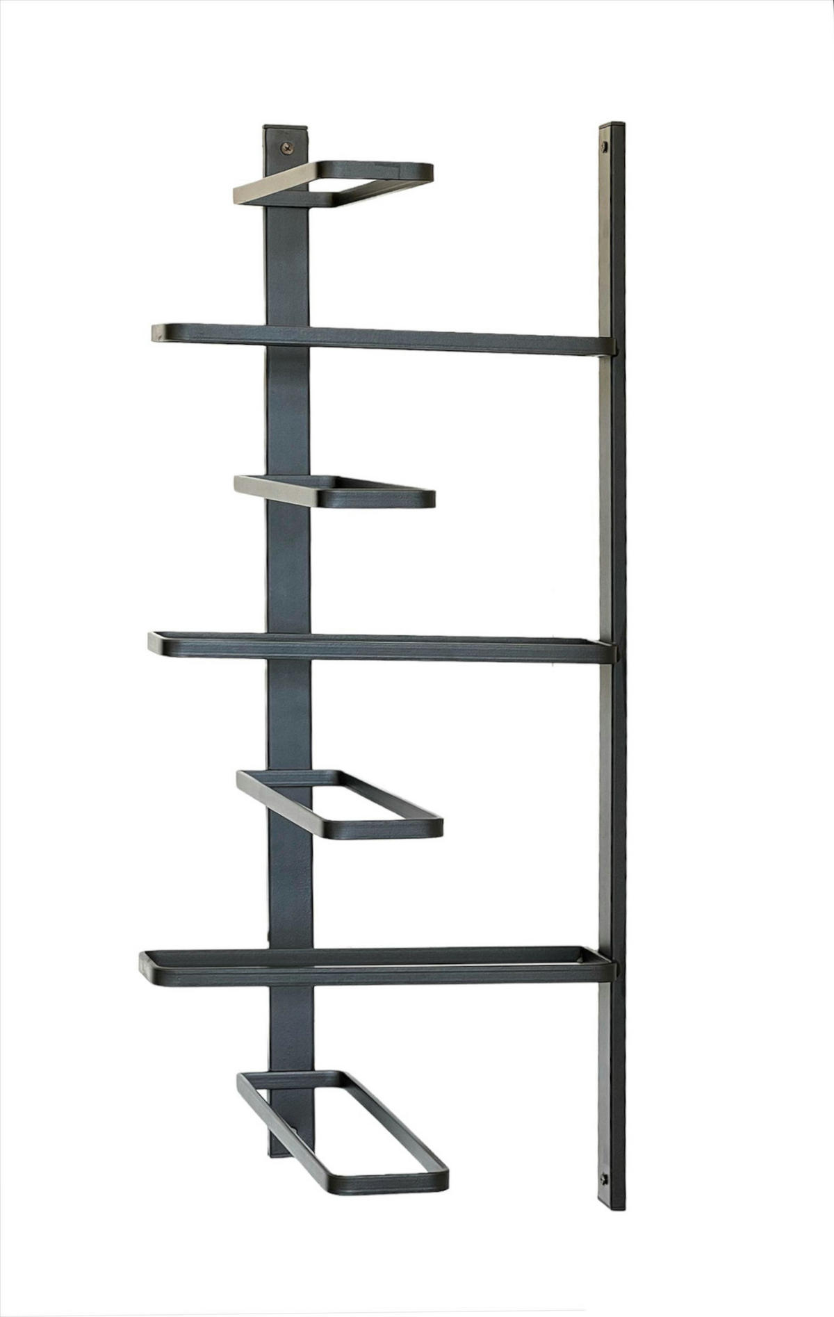 WEINREGAL für 7 Flaschen 2.Teilig Metall Schwarz Wand 96326 - Schwarz, Metall (7.5/71/30cm) - DanDiBo