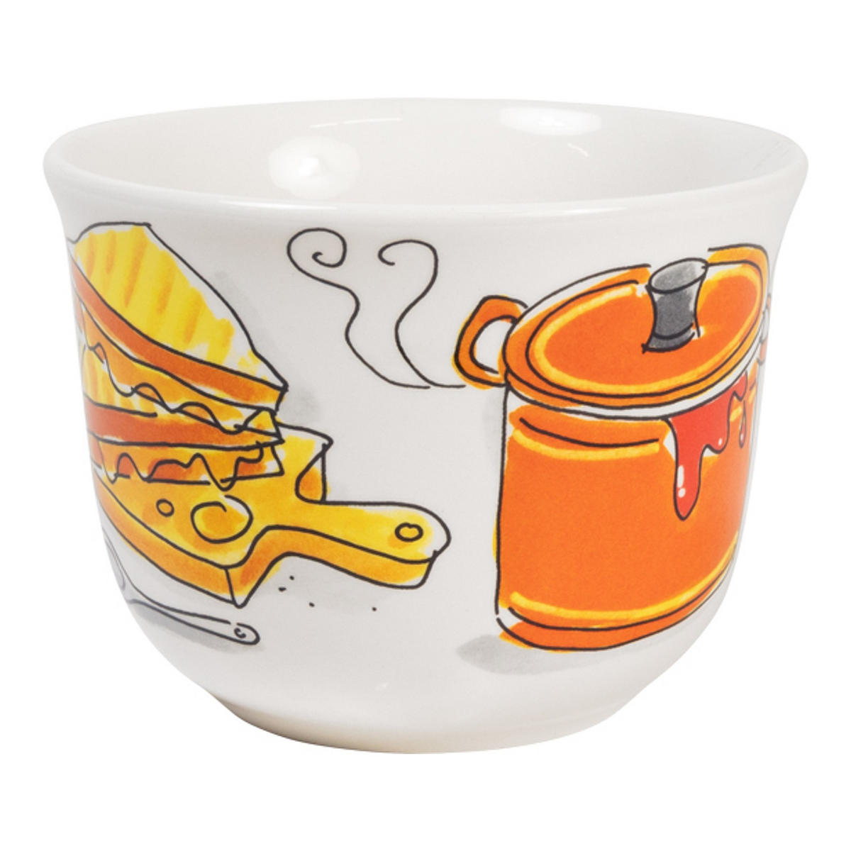 SUPPENSCHALE Heiße Suppe in Bunt - 600 ml - Multicolor, Keramik (12.7/16.2/9.7cm) - Blond Amsterdam