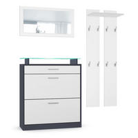 GARDEROBE Loret Front in Weiß matt - Weiß, Holzwerkstoff (180/200/23cm) - Vladon