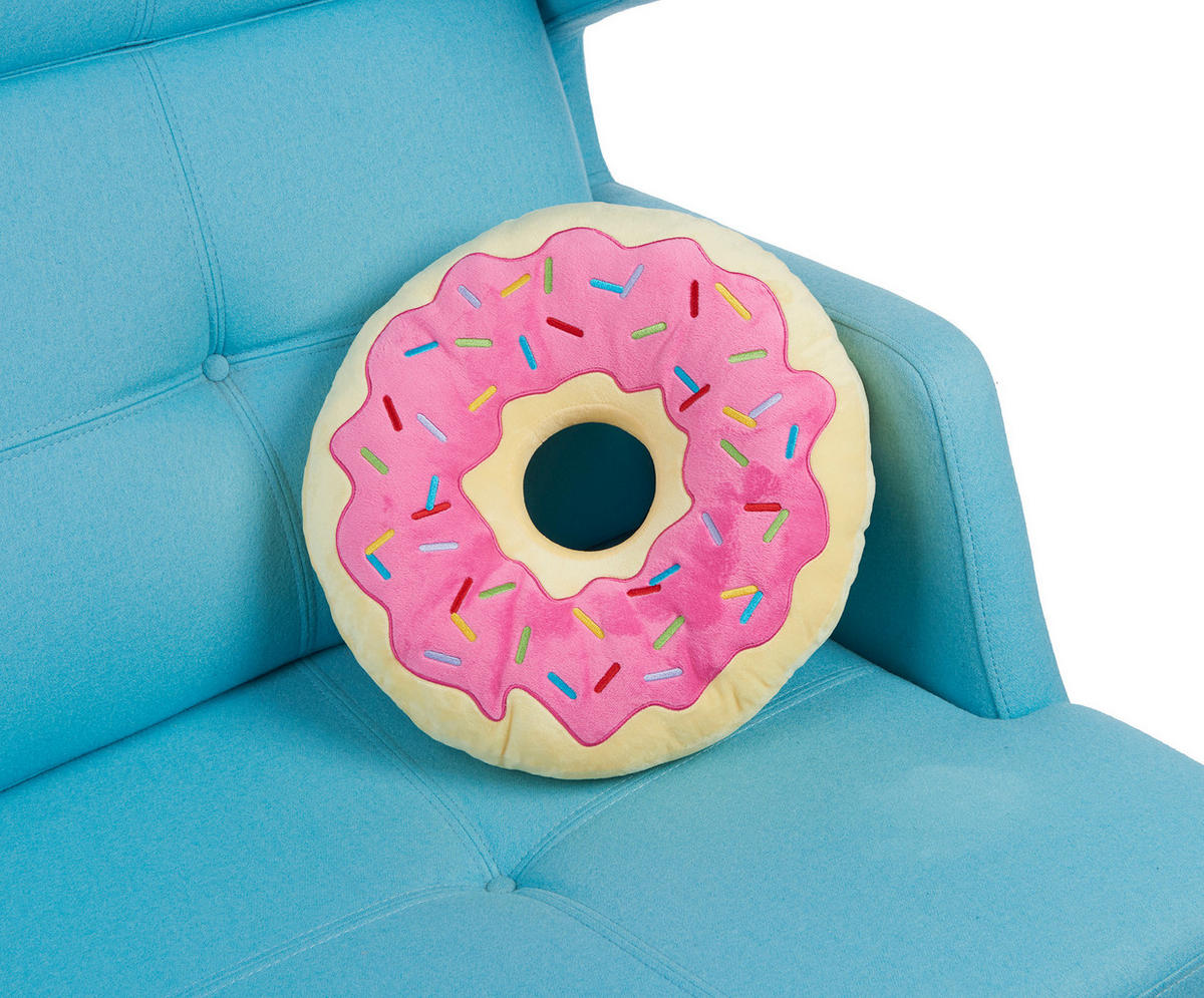 ZIERKISSEN Donut Rosa 40 cm - Rosa, Textil (40cm) - United Labels