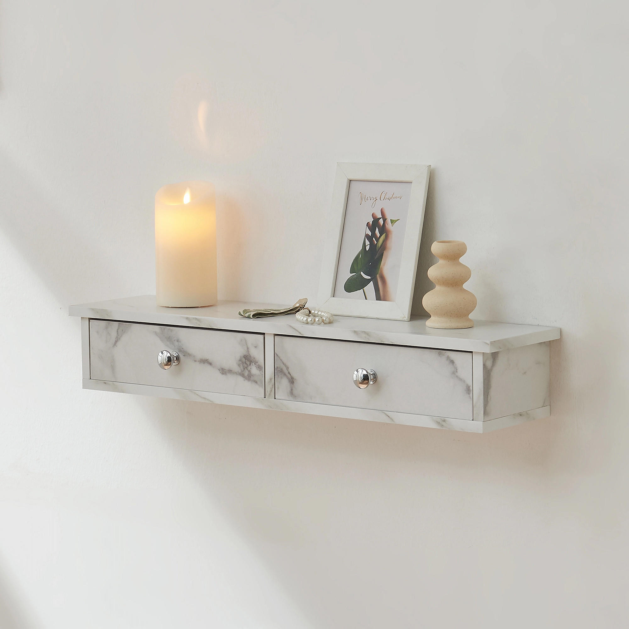 WANDREGAL Geeste - Perlmutt, Holzwerkstoff (15/10/60cm) - [en.casa]