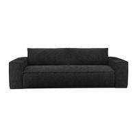 SCHLAFSOFA GERADE Samt Anthrazit 216cm - Dunkelgrau/Anthrazit, Textil (216/90/100cm) - Sia Home