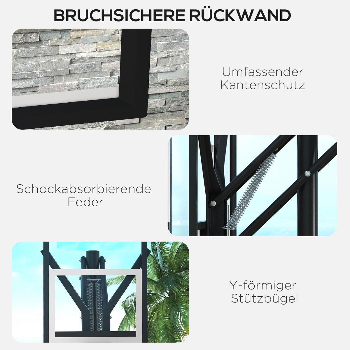 BASKETBALLKORB - Schwarz, Metall (60/90cm) - SPORTNOW