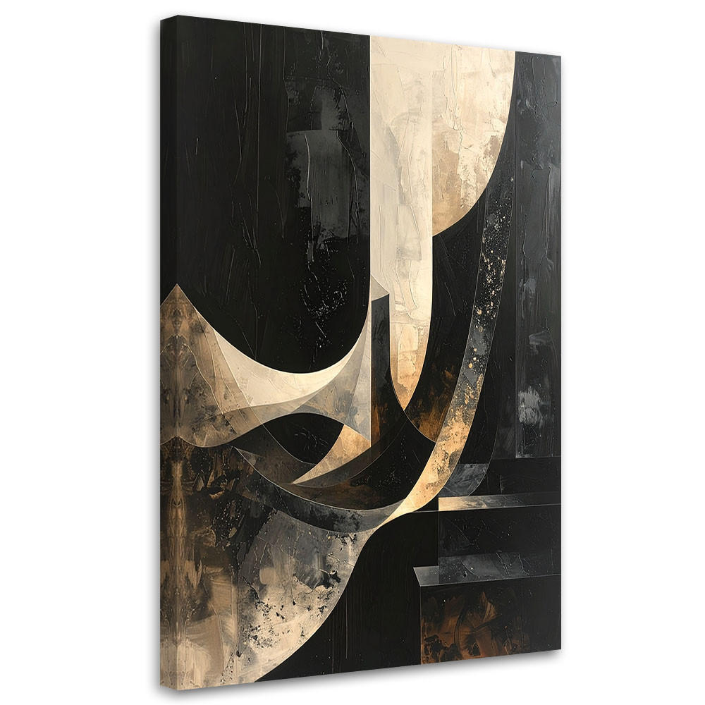 Feeby Leinwandbild Schwarz 30x45 cm