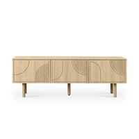 TV-LOWBOARD Saskia 160cm 3 Türen Eichenoptik Skandinavischer - Eichefarben/Kieferfarben, Holz (160/55/40cm) - Sicaan