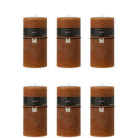 DUFTKERZE ZART - Orange - XXL - 150 Std. - 6er set - Orange, Paraffin (10/20cm) - J-Line