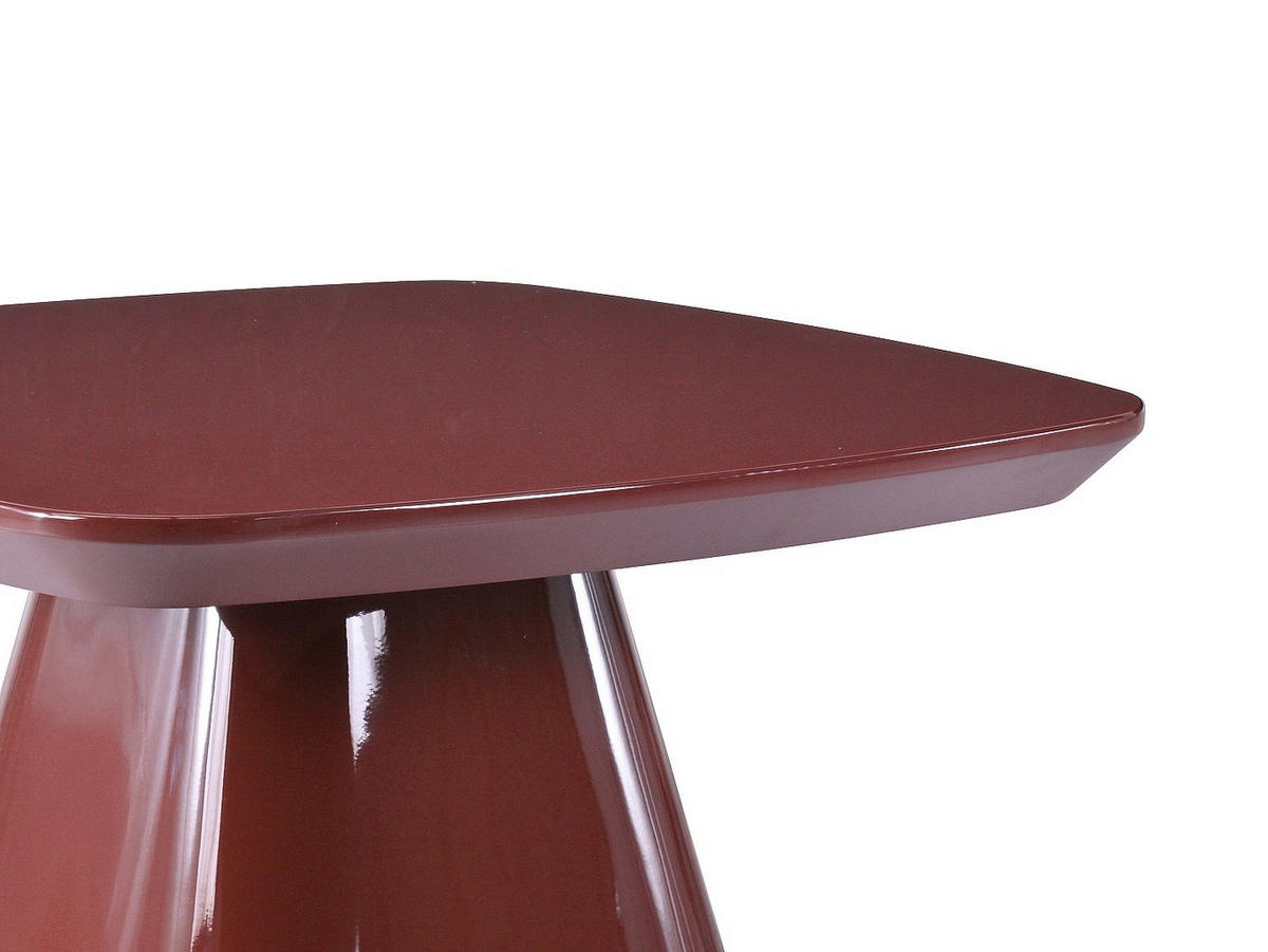 BEISTELLTISCH - 60 cmcm x 60 cmcm - Holz, Platte - Bordeaux - NATAZA - Bordeaux, Holz (60/60/45cm) - Vente-Unique