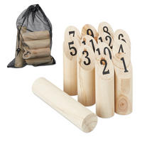 KUBB Wikingerspiel - Hellbraun, Holz/Textil (4.5/22.5/4.5cm) - Relaxdays