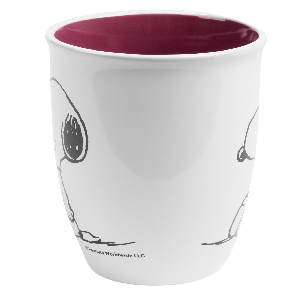 KAFFEEBECHER The Peanuts Snoopy Weiß/Rot 280 ml - Multicolor, Keramik (0.28L) - United Labels