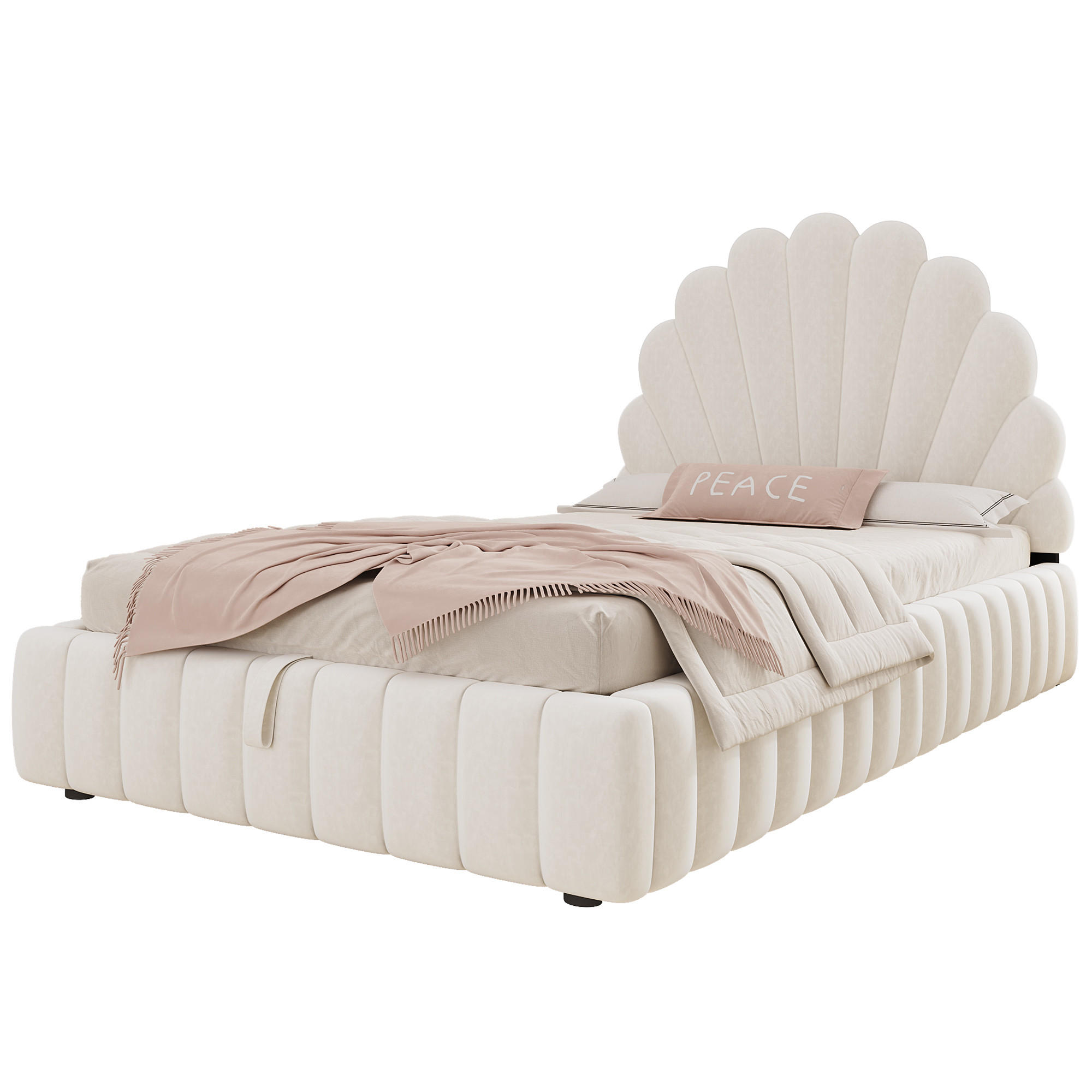 POLSTERBETT 90x200 cm Beige Samt mit Stauraum - Beige, Textil (90/200cm) - FLIEKS