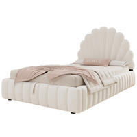 POLSTERBETT 90x200 cm Beige Samt mit Stauraum - Beige, Textil (90/200cm) - FLIEKS