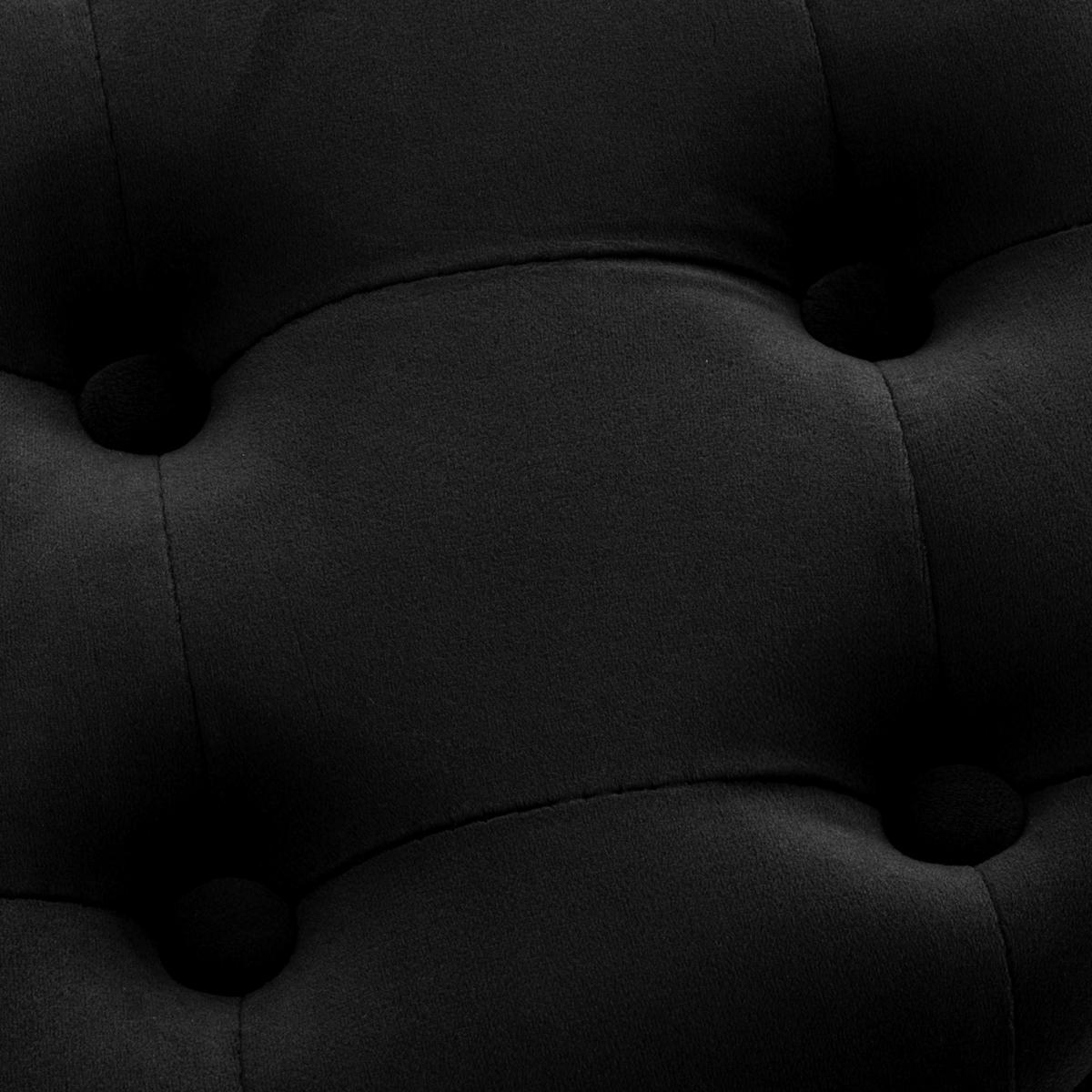 SITZWÜRFEL Samt Schwarz - Schwarz, Kunststoff/Textil (44/42/44cm) - CLP