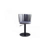 BARHOCKER JADA Grau Velvet - Schwarz/Grau, Kunststoff/Textil (55/85/53cm) - KAWOLA