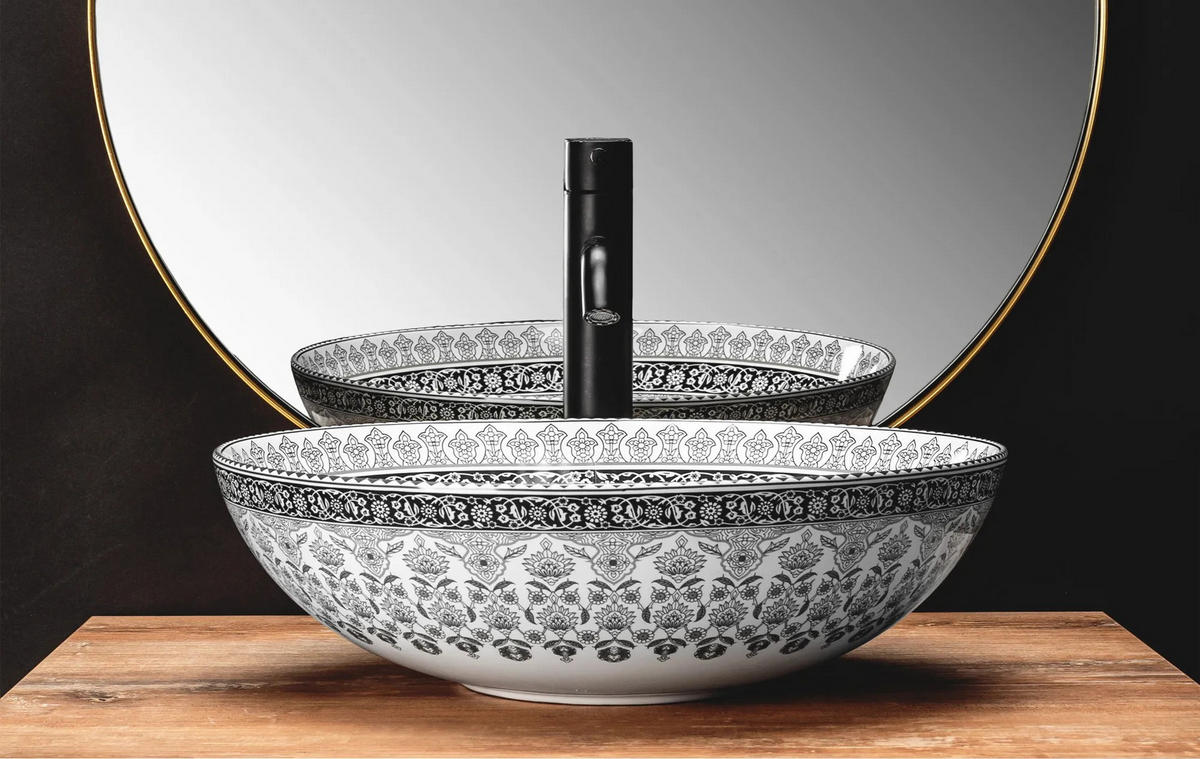 AUFSATZWASCHBECKEN Rea Arte Dark Grey - Dunkelgrau, Keramik (40/11.5/40cm) - REA