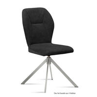 ESSZIMMERSTUHL drehbar (4er-Set) Deandra 51x92x60 Edelstahl/Anthrazit - Edelstahlfarben/Anthrazit, Kunststoff (60/92/51cm) - 58aufmkessel