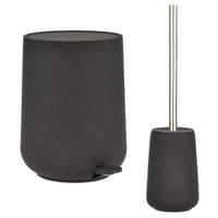 BAD ACCESSOIRES SET Nova 2tlg. schwarz - Schwarz, Kunststoff (23/29/23cm) - Zone Denmark