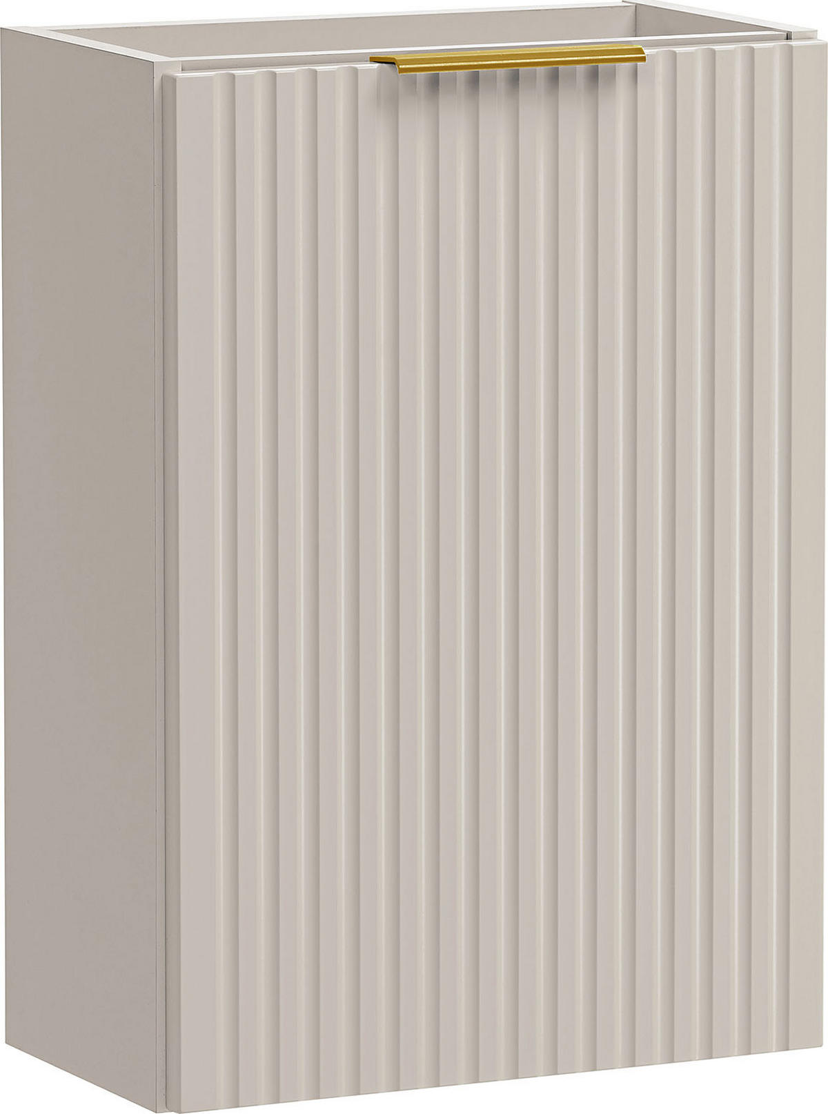 WASCHBECKENUNTERSCHRANK Niva hängend mit Rillenfronten in Matt Kaschmir, 40/57/22 cm - Kaschmir/Beige, Holzwerkstoff/Kunststoff (40/57/22cm) - WFL GROUP