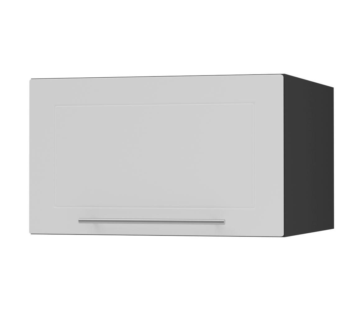 KLAPPHÄNGESCHRANK Kvantum W6B/50 Weiß Matt / Schwarz Matt 50 / 59 / 36cm - Schwarz/Weiß, Holz/Holzwerkstoff (50/36/59cm) - Feldmann-Wohnen